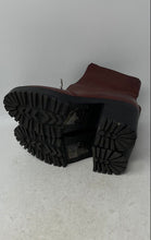 Load image into Gallery viewer, Beston Womens Ruler-2 Brown Round Toe Block Heel Front Zip Ankle Bootie Size 8.5