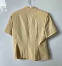 Load image into Gallery viewer, Kasper ASL Womens Yellow Short Sleeve V-Neck Pockets Five-Button Blazer Size 14