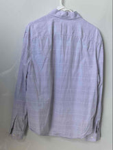 Load image into Gallery viewer, Express Mens Purple Plaid Print Collared Long Sleeve Button-Up Shirt Size Large