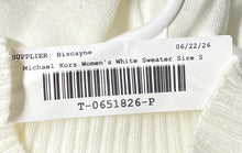 Load image into Gallery viewer, Michael Kors Womens White Knitted Mock Neck Cold Shoulder Blouse Top Size S