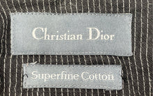 Load image into Gallery viewer, Authentic Christian Dior Mens Dark Gray Striped Dress Shirt Size EUR 40