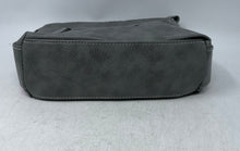 Load image into Gallery viewer, Stone Mountain Womens Gray Leather Inner Pocket Zipper Crossbody Handbag