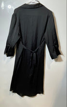 Load image into Gallery viewer, Zara Womens Black Long Sleeve Spread Collar Tie Back Shirt Dress Size XS