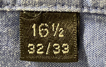 Load image into Gallery viewer, DKNY Mens Blue Long Sleeve Point Collar Regular Fit Dress Shirt Size 16.5 32/33