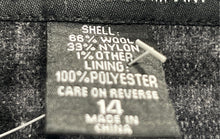 Load image into Gallery viewer, New York & Company Womens Gray Black Double Breasted Peacoat Size 14