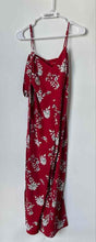 Load image into Gallery viewer, Guess Womens Red Floral V-Neck Spaghetti Strap Back Zip Maxi Dress Size XS