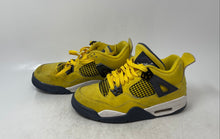 Load image into Gallery viewer, Nike Kids Air Jordan 4 Retro 408452-700 Yellow Lace-Up Running Shoes Size 4.5Y
