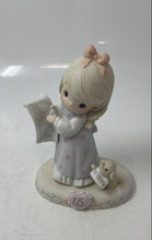 Load image into Gallery viewer, Precious Moments Girl Checking List Growing In Grace Porcelain Decor Figurine