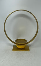 Load image into Gallery viewer, Vibhsa Golden Rectangular Base Ring Modern Decorative Candle Holder