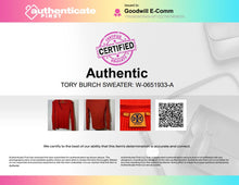 Load image into Gallery viewer, Authentic Tory Burch Womens Orange Knitted Long Sleeve Pullover Sweater Size S