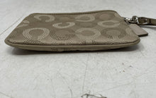 Load image into Gallery viewer, Coach Womens Madison Beige Signature Dotted Charm Wristlet Wallet