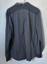 Load image into Gallery viewer, Guess Mens Blue Striped Cotton Spread Collar Long Sleeve Button-Up Shirt Size XL