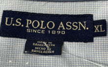 Load image into Gallery viewer, U.S. Polo Assn. Mens Blue White Collared Short Sleeve Button-Up Shirt Size XL