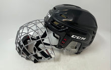 Load image into Gallery viewer, CCM Black Adjustable Chin Strap Ice Hockey Helmet With Face Mask