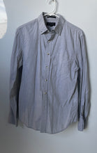 Load image into Gallery viewer, Banana Republic Mens Gray Cotton Spread Collar Long Sleeve Button-Up Shirt Sz S