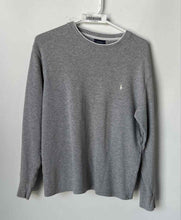 Load image into Gallery viewer, Polo Ralph Lauren Mens Gray Cotton Long Sleeve Sleepwear Pajama Top Size Medium