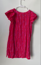 Load image into Gallery viewer, Vineyard Vines Womens Pink Leaf Print Short Bell Sleeve Tie Neck Mini Dress Sz S
