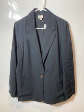 Load image into Gallery viewer, A New Day Womens Black Long Sleeve Notch Lapel Essential One-Button Blazer Sz S