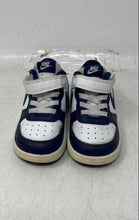 Load image into Gallery viewer, Nike Toddler Boys Court Borough Low 2 BQ5453-107 White Blue Sneakers Shoes Sz 7C