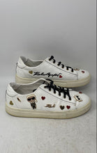 Load image into Gallery viewer, Karl Lagerfeld Paris Womens Cate Pins White Tumbled Leather Sneaker Shoes 10.5