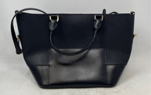 Load image into Gallery viewer, Michael Kors Womens Trista Grab Black Pebbled Leather Double Handle Tote Bag