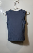 Load image into Gallery viewer, Zara Womens Blue Sleeveless Deep V-Neck Pullover Tank Top Shirt Size Small