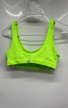Load image into Gallery viewer, Alo Womens Neon Green Collarless Sleeveless Pullover Activewear Sports Bra Sz XS