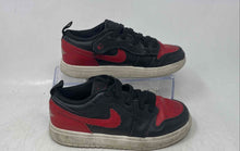 Load image into Gallery viewer, Nike Kids Air Jordan 1 Retro Low OG Black Red Lace-Up Sneaker Shoes Size 1Y