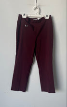 Load image into Gallery viewer, Alfani Womens Burgundy Flat Front Straight Leg Trouser Pants Size 0P
