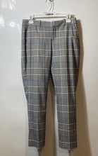 Load image into Gallery viewer, Banana Republic Womens Avery Gray Plaid Flat Front Pockets Dress Pants Size 2