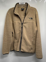 Load image into Gallery viewer, The North Face Mens Khaki Fleece Long Sleeve Mock Neck Full-Zip Jacket Size L
