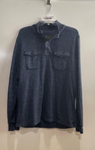 Load image into Gallery viewer, Lucky Brand Mens Blue Cotton Blend Long Sleeve Mock Neck T-Shirt Size Large