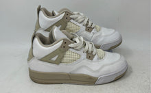 Load image into Gallery viewer, Nike Kids Air Jordan 4 487725-118 White Leather Lace-Up Sneakers Shoes Size 2.5Y