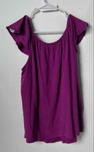 Load image into Gallery viewer, Old Navy Womens Purple Scoop Neck Flutter Short Sleeve Blouse Top Size XL
