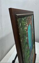 Load image into Gallery viewer, Allegra A. Abadi Framed Decorative Painting Featuring A Vibrant Teal Arched Door