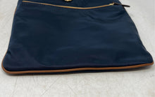 Load image into Gallery viewer, Michael Kors Womens Navy Blue & Brown Pockets Adjustable Strap Crossbody Purse