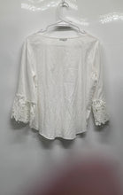 Load image into Gallery viewer, Ann Taylor Womens White Long Sleeve Round Neck Pullover Blouse Top Size XS