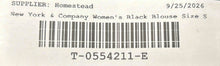 Load image into Gallery viewer, New York & Company Womens Black Long Sleeve Button Front Blouse Top Size S