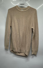 Load image into Gallery viewer, Zara Womens Beige Cotton Long Sleeve Crew Neck Pullover Sweater Size S