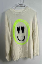 Load image into Gallery viewer, Asos Design Womens Off White Smiley Face Long Sleeve Pullover Sweater Size 0