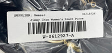 Load image into Gallery viewer, Jimmy Choo Parfums Womens Black Chain Strap Crossbody Purse Worn