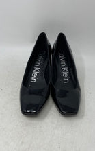 Load image into Gallery viewer, Calvin Klein Womens Alanta Black Patent Leather Square Toe Pump Heels Size 7.5M