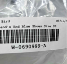 Load image into Gallery viewer, Lands' End Womens Flannel Blue Slip-On Round Toe Loafer Shoes Size 9B