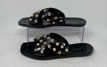 Load image into Gallery viewer, Forever Womens Jelly Black Studded Open Toe Slip-On Slide Sandals Size 7