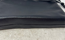 Load image into Gallery viewer, Anne Klein Womens Black Pebbled Leather Adjustable Strap Zip Top Crossbody Bag