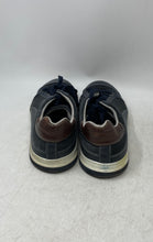 Load image into Gallery viewer, Bull Boxer Mens Blue Leather Round Toe Low Top Lace-Up Sneaker Shoes Size 11