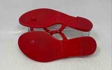 Load image into Gallery viewer, Carmen Sol Womens Maria Red Studded Toe Ring Flat Flip Flop Sandals Size 7