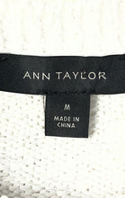 Load image into Gallery viewer, Ann Taylor Womens White Knitted Short Sleeve Crew Neck Pullover Sweater Size M