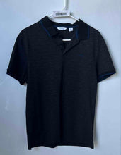 Load image into Gallery viewer, Calvin Klein Mens Black Short Sleeve Button Front Collared Polo Shirt Size M