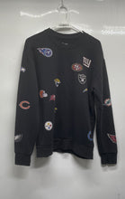 Load image into Gallery viewer, NFL Team Apparel Boys Black Long Sleeve Crew Neck Relaxed Football Sweater Sz S